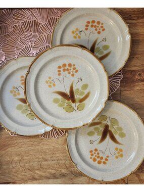 Stoneware 7.5" Salad Plates The Classics Hearthside Somerset Vintage Japan Retro